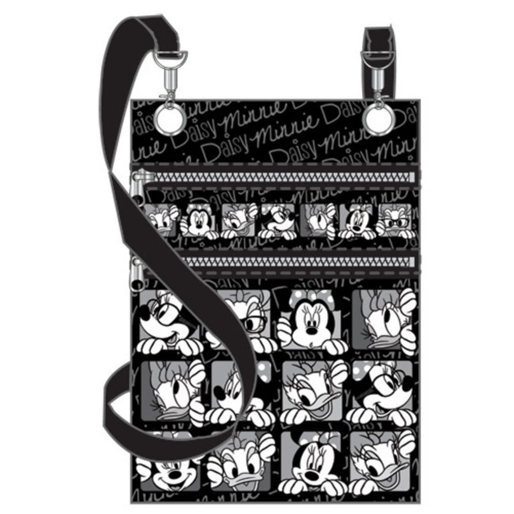 EUC DISNEY Minnie Mouse and Daisy Crossbody Passport Bag Zipper Compartments